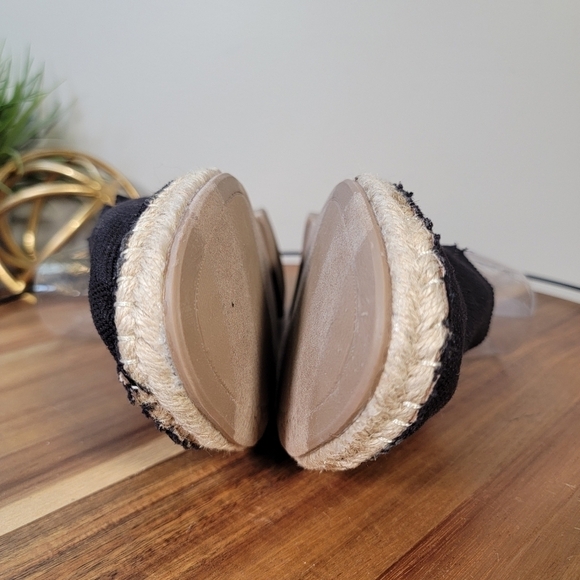 Old Navy Black Jack Espadrilles Canvas Flats Summer Vacation Size 11 - Picture 10 of 16